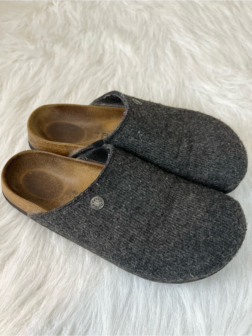 Betula by Birkenstock Wool Felt Slip on with cork sole 40 or 9